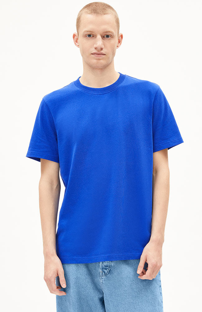 ARMEDANGELS Jaames dynamo blue t-shirt made of organic cotton | Sophie Stone