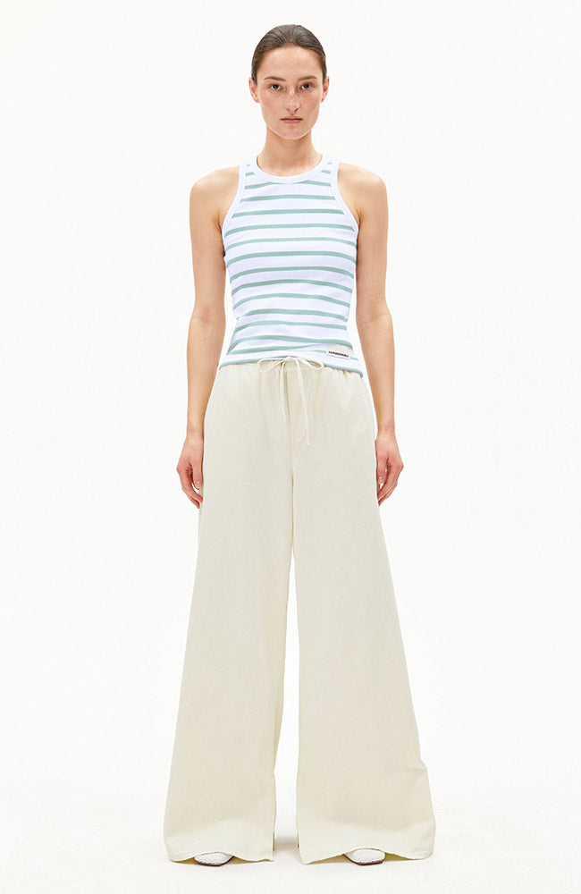 ARMEDANGELS Kanitaa stripes white foam bio katoen voor dames | Sophie Stone