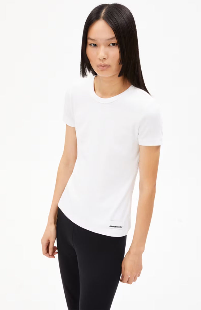 ARMEDANGELS Kardaa shirt white organic cotton ladies | Sophie Stone