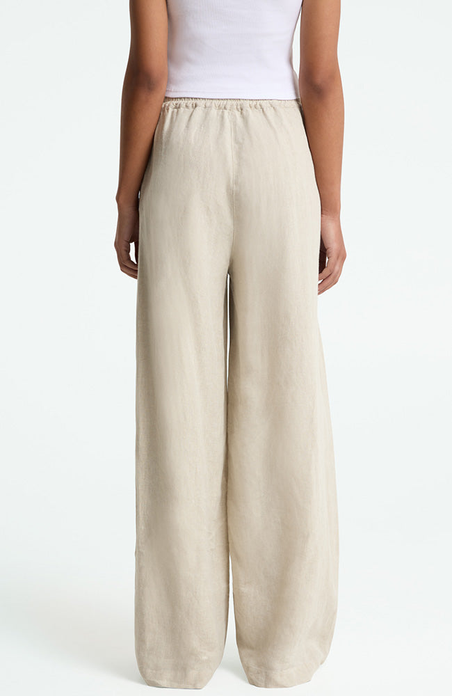 Kings of Indigo Lilian Trousers in Ecru, 100% Linen, for Women | Sophie Stone