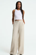 Kings of Indigo Lilian pants in beige, made from 100% linen for women | Sophie Stone