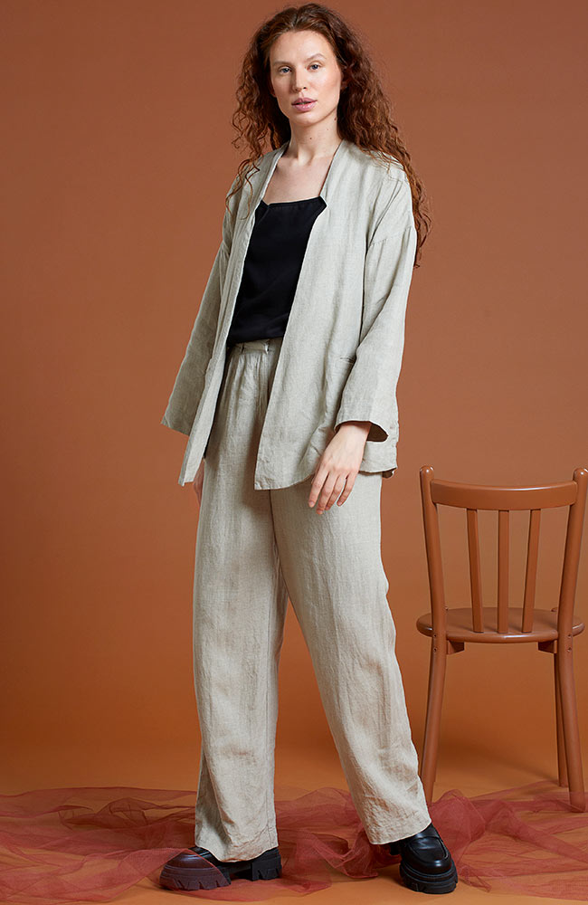 Dedicated Vickleby linnen broek ecru vrouw | Sophie Stone