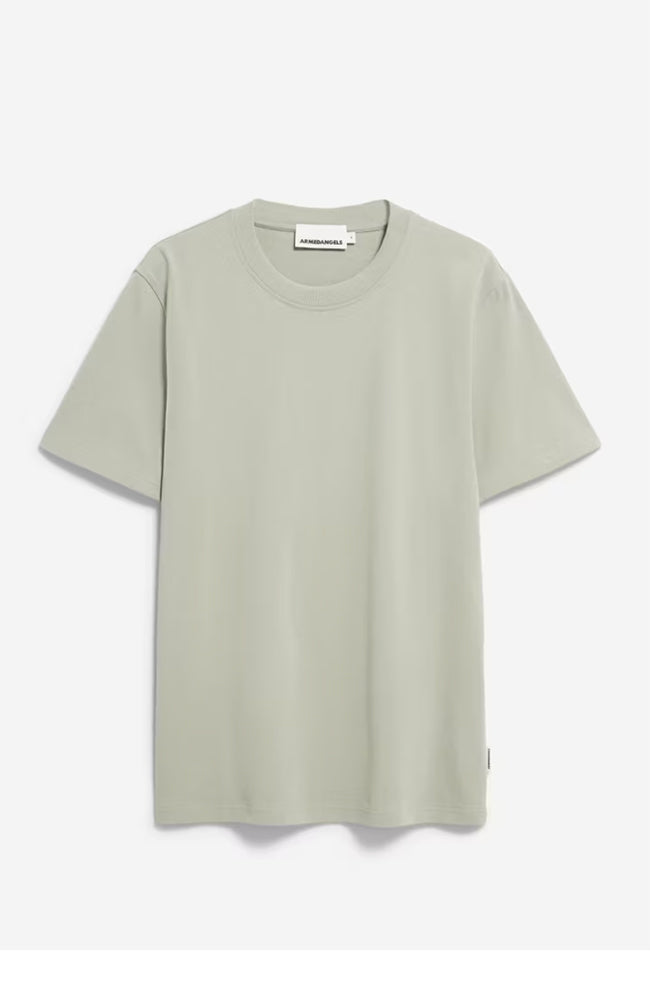 ARMEDANGELS Maarkos sea green shirt organic cotton man | Sophie Stone