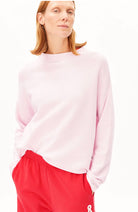 ARMEDANGELS Merinaa links links trui pink mist van biologisch katoen | Sophie Stone