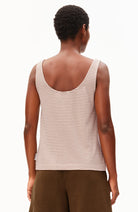 ARMEDANGELS Minaami stripes top oatmilk cinnamon dust bio katoen dames vegan | Sophie Stone