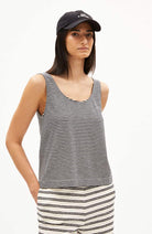 ARMEDANGELS Minaami Streifen-Top, weiß-schwarz, Bio-Baumwolle, Damen | Sophie Stone