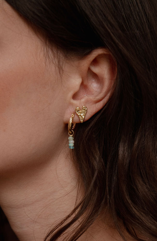 Jules Bean Earrings Opal Gold-plated | Sophie Stone