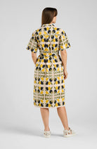 Dedicated Orrefors lemon tiles dress from organic cotton for women | Sophie Stone