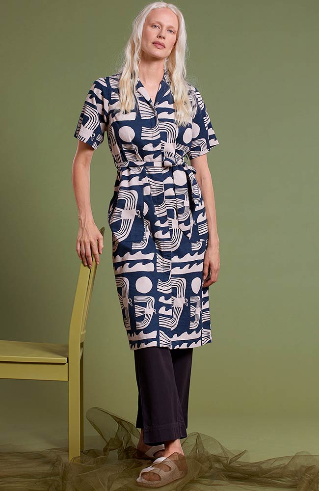 Dedicated Orrefors seagul jurk van biologisch katoen voor dames | Sophie Stone 