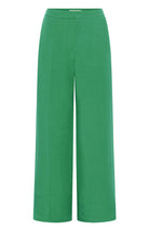 Lanius Wide leg pantalon groen linnen x Tencel | Sophie Stone