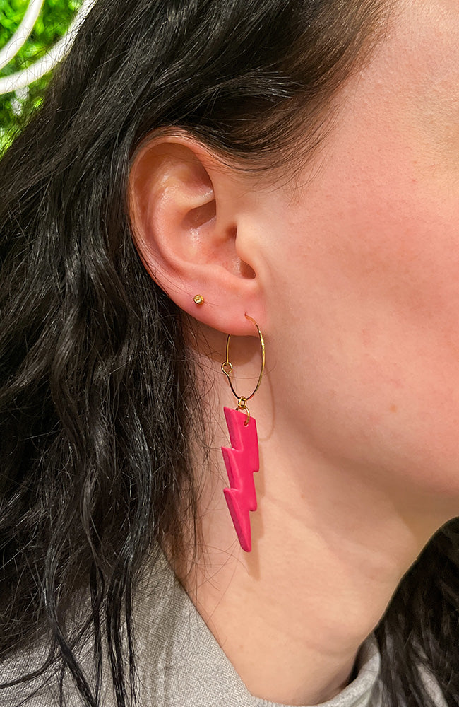 Studio Oorlel Tina Thunder roze oorbellen | Sophie Stone
