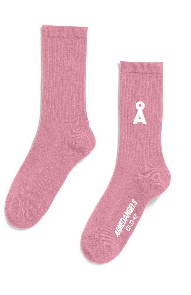 ARMEDANGELS Saamus Sportsocken, Washed Berry, Bio-Baumwolle, Unisex | Sophie Stone