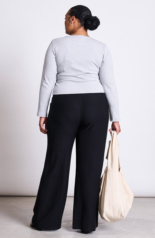 JAN N JUNE Strath pants black in modal for women | Sophie Stone 