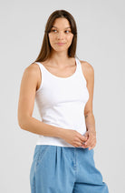 Dedicated Tuna tank top white Tencel & organic cotton ladies | Sophie Stone