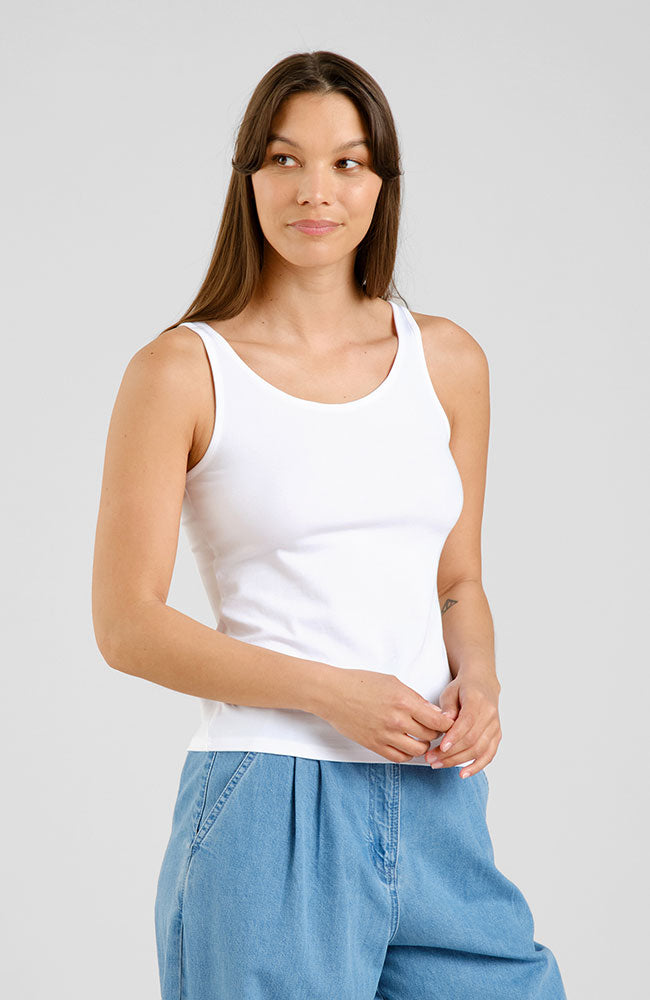 Dedicated Tuna Tanktop weiß Tencel & Bio-Baumwolle Frauen | Sophie Stone