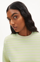 ARMEDANGELS Frankaa stripe light lime duurzame kleding | Sophie Stone