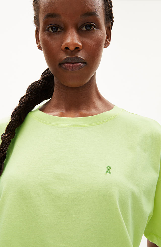 ARMEDANGELS Albertaa shirt light lime biologisch katoen | Sophie Stone
