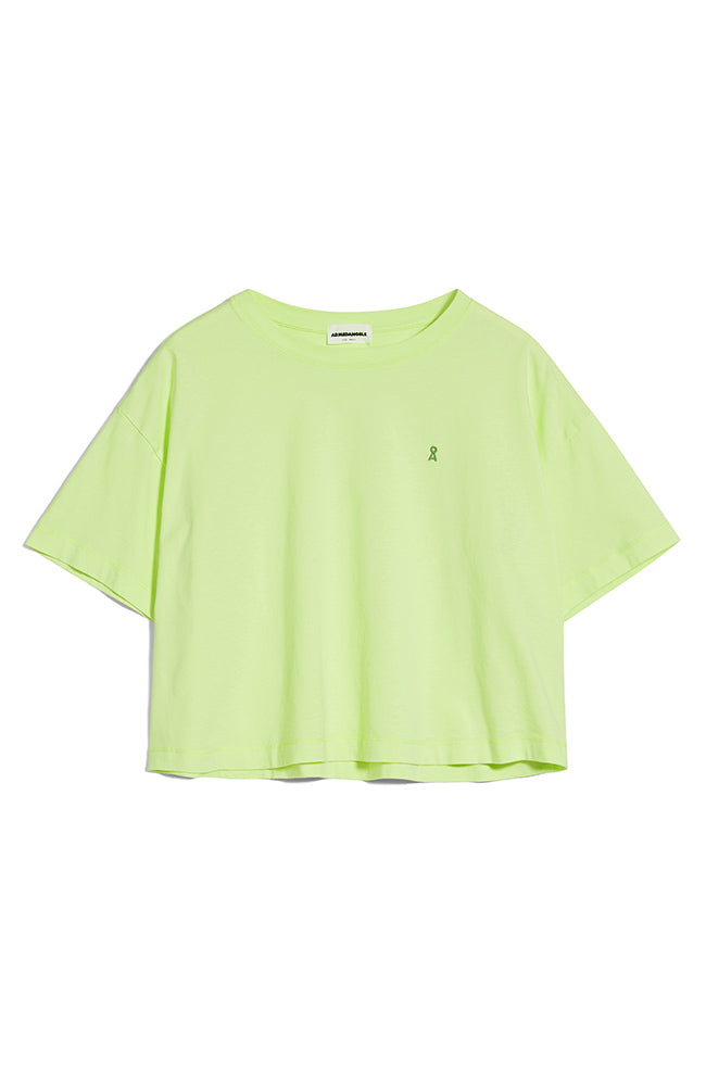 ARMEDANGELS Albertaa shirt light lime duurzame kleding | Sophie Stone