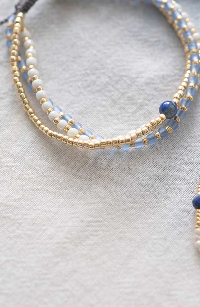 A Beautiful Story Warrior Lapis Lazuli Gold Armband | Sophie Stone