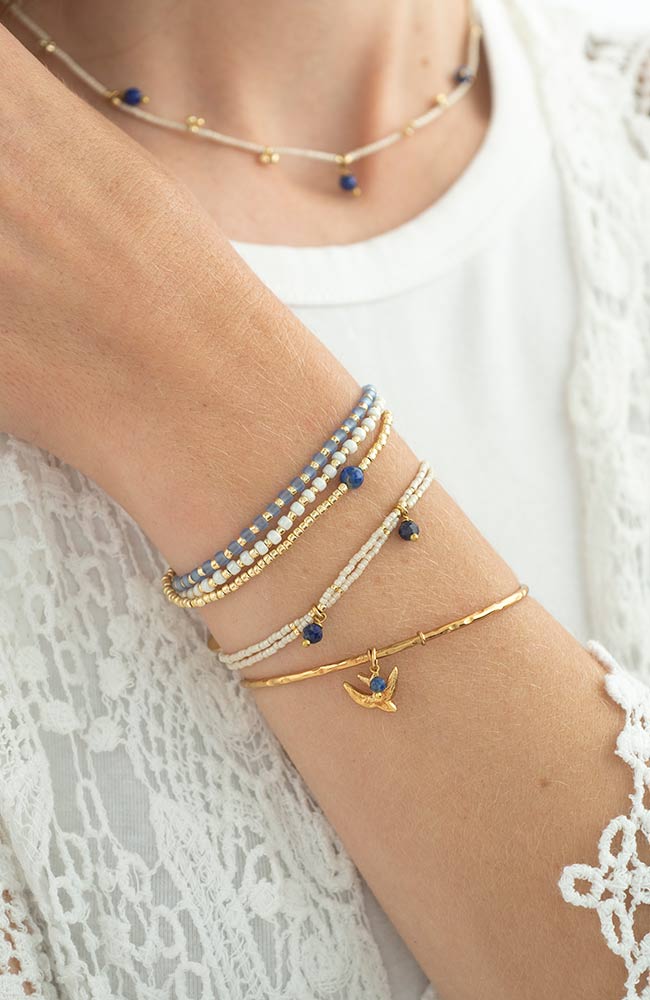 A Beautiful Story Honor Lapis Lazuli Gold armband | Sophie Stone