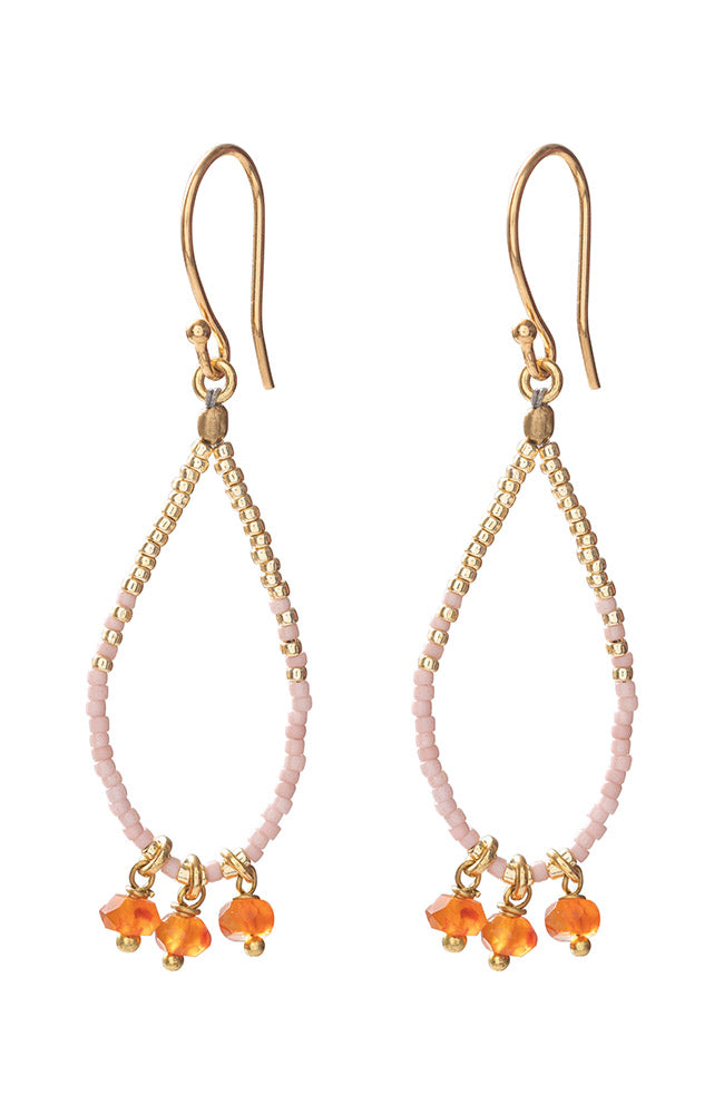 A Beautiful Story Becoming Carnelian Gold earrings | Sophie Stone