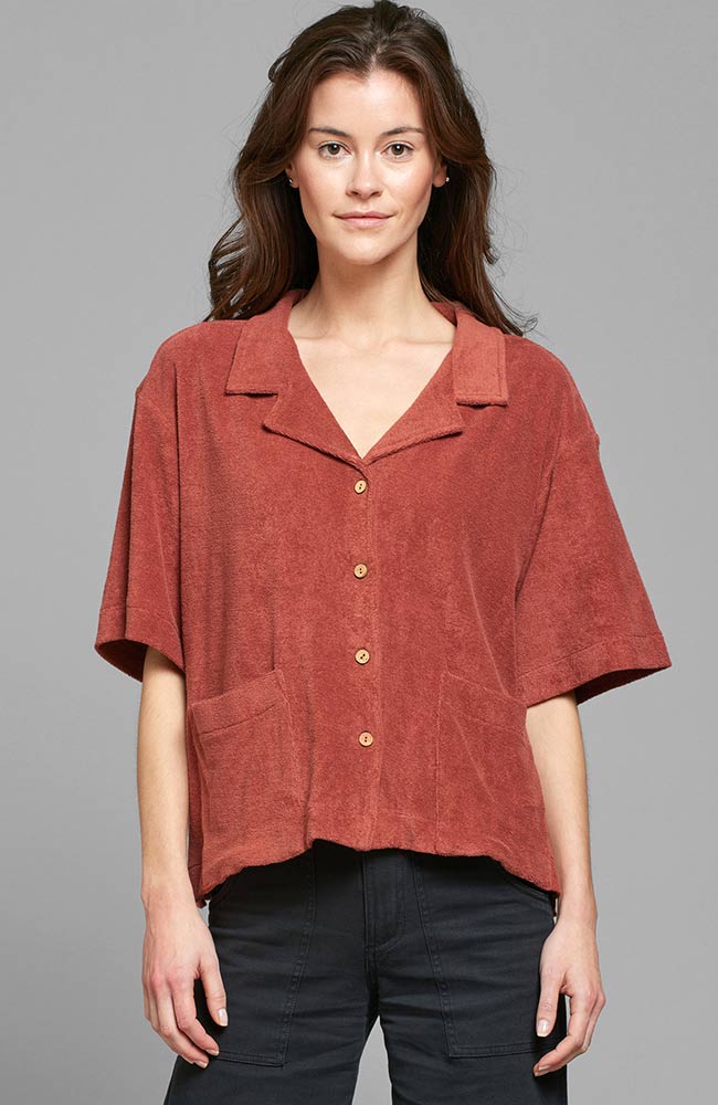 Dedicated Terry Shirt Valje Copper Brown | Sophie Stone