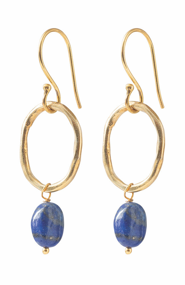 A Beautiful Story Graceful Lapis Lazuli Gold earrings | Sophie Stone
