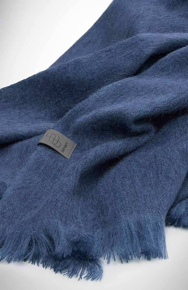 Bufandy Indigo Stone ­Brushed Solid blue wol | Sophie Stone