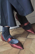 Swedish Stockings | Lisa Lurex zilver glittersok | Sophie Stone