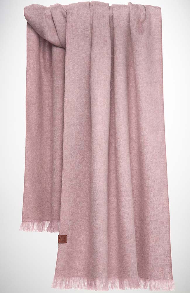 Bufandy Lilac Rose ­Brushed Solid van Alpaca wol sjaal | Sophie Stone