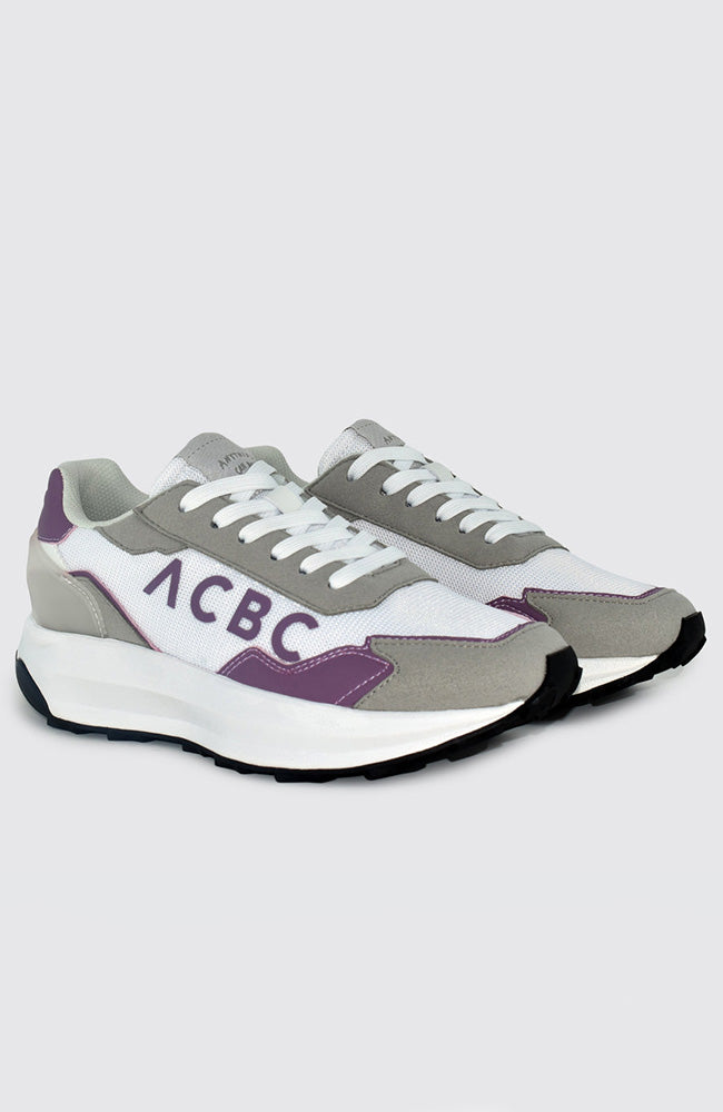 ACBC Run white & lilac sneaker | Sophie Stone