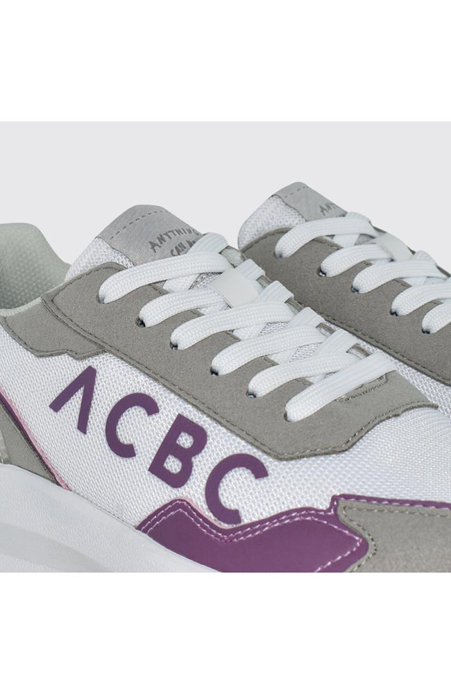 ACBC Run white & lilac sneaker 100% vegan en gerecycled materiaal | Sophie Stone