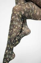 Swedish Stockings tights Ada Flower zwart multi | Sophie Stone