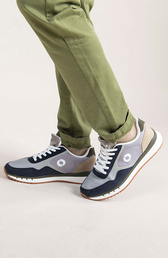Ecoalf Cervino grey navy sneaker 100% vegan | Sophie Stone