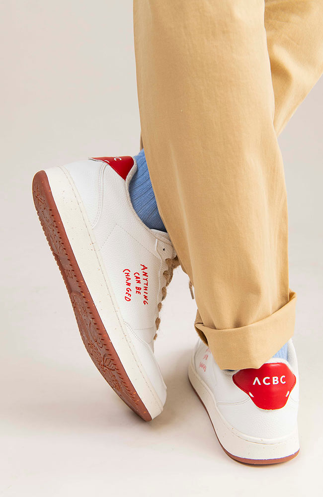 ACBC Sneaker Evergreen white red 100% vegan | Sophie Stone