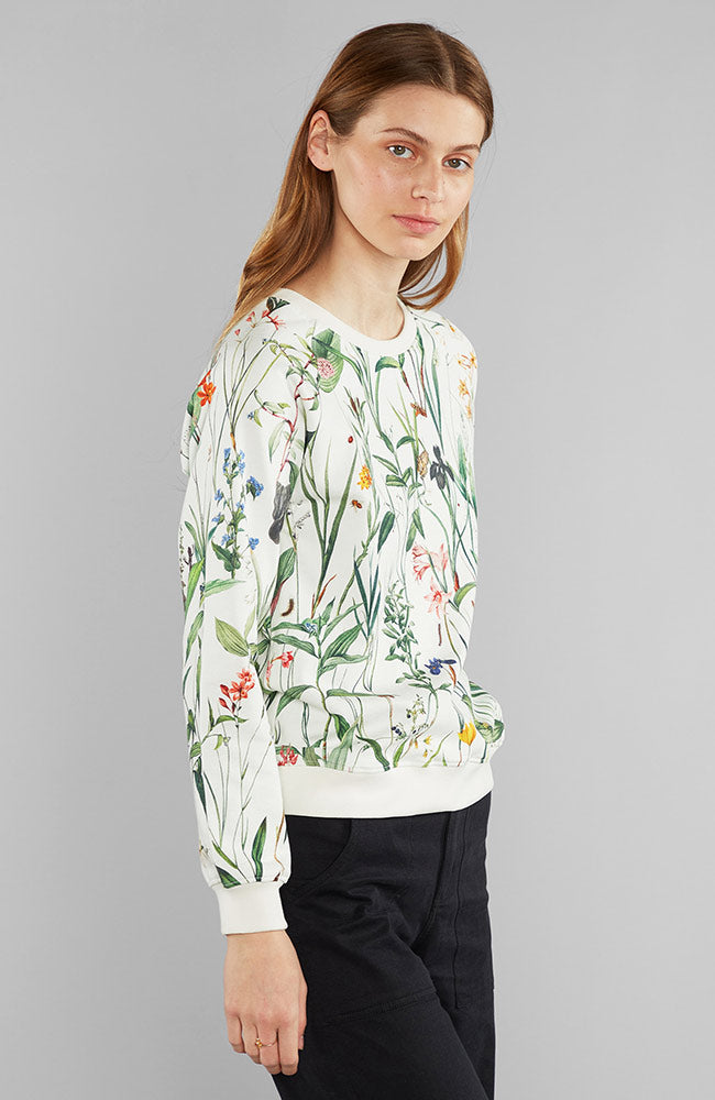 Dedicated Ystad flower field sweater in organic cotton for women | Sophie Stone