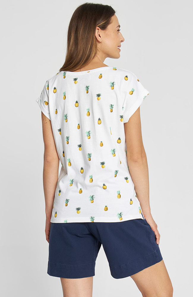 Dedicated Visby Pineapples wit shirt | Sophie Stone 