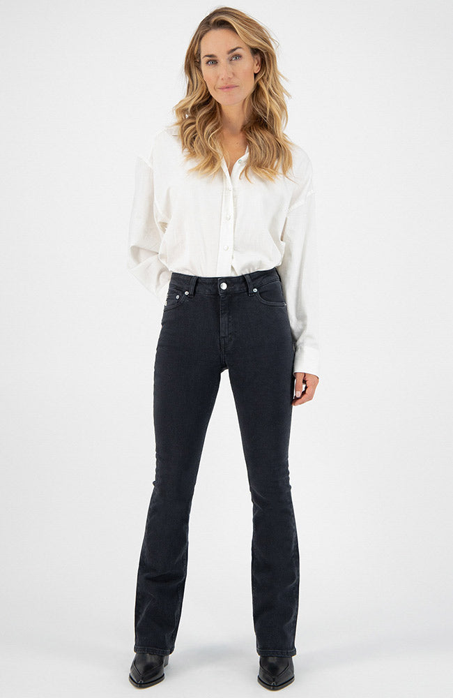 MUD jeans Flared Hazen Stone Black organic cotton | Sophie Stone