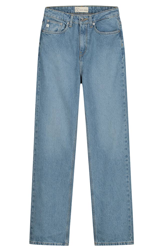 MUD jeans Relax Rose Heavy Stone van biologisch katoen blauw | Sophie Stone