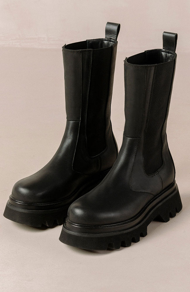 Alohas All Rounder black leather boots duurzaam leer | Sophie Stone
