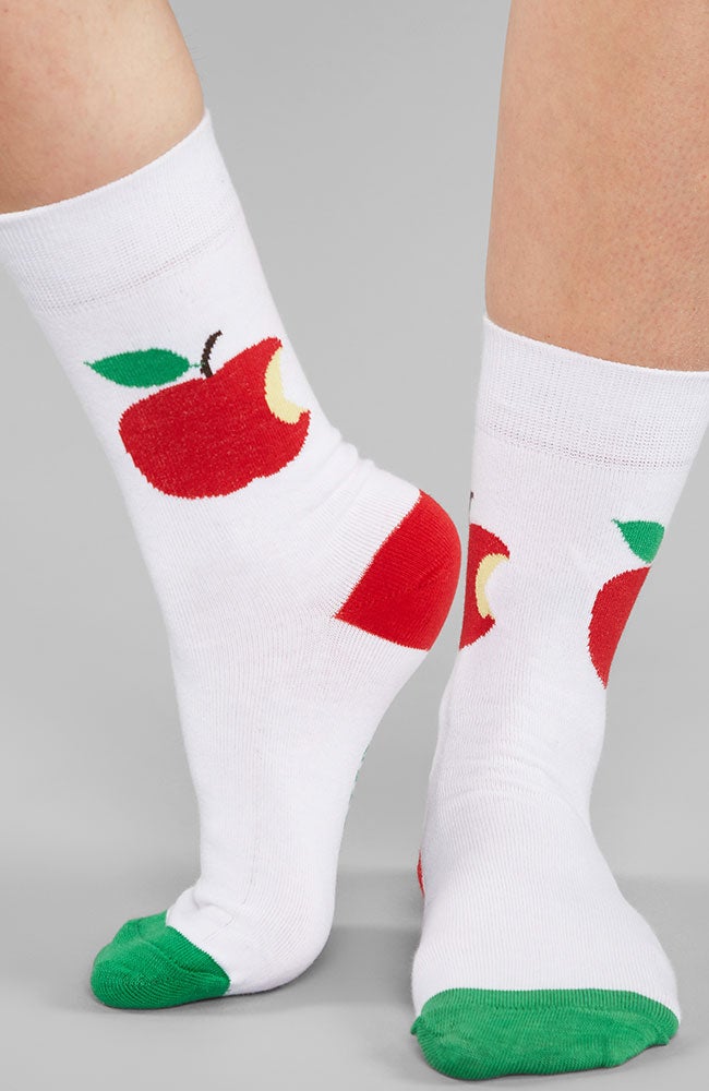 Dedicated Sigtuna witte sokken met appel print | Sophie Stone