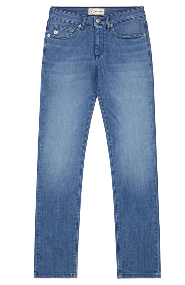 MUD jeans Faye Straight Authentic Indigo spijkerbroek blauw | Sophie Stone