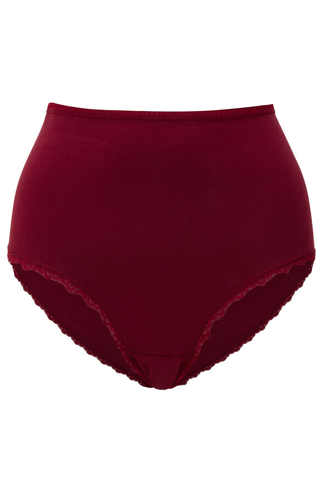 People Tree High waist lace briefs in rood | Sophie Stone