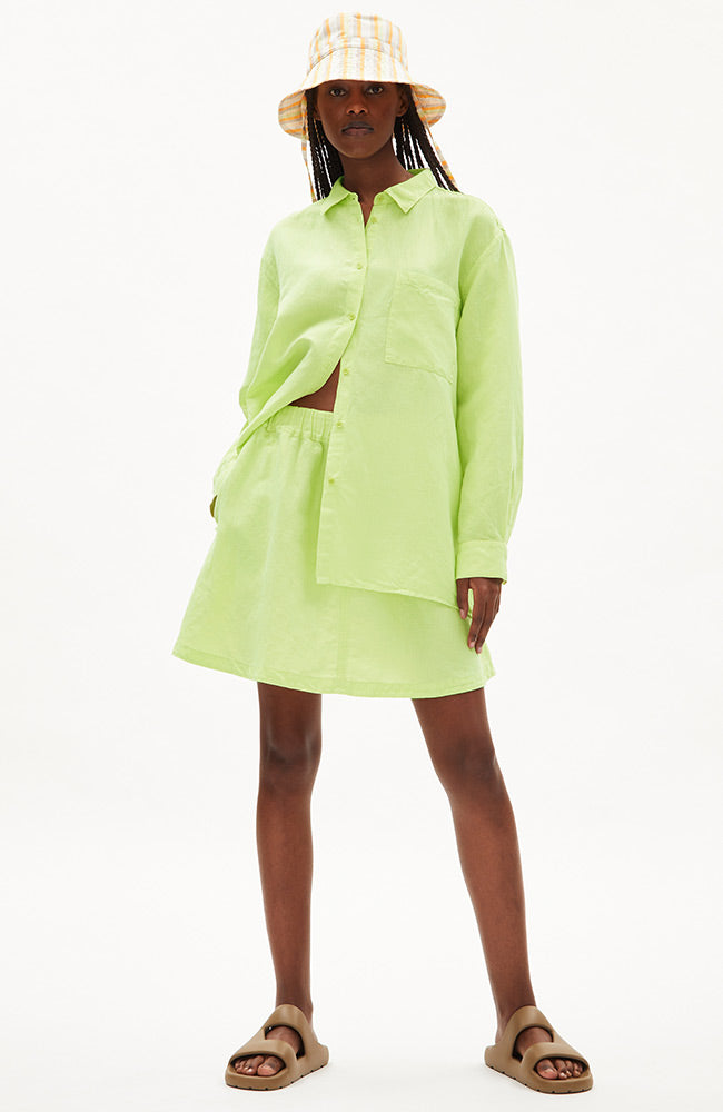 ARMEDANGELS Kesiaa lino light lime skirt | Sophie Stone