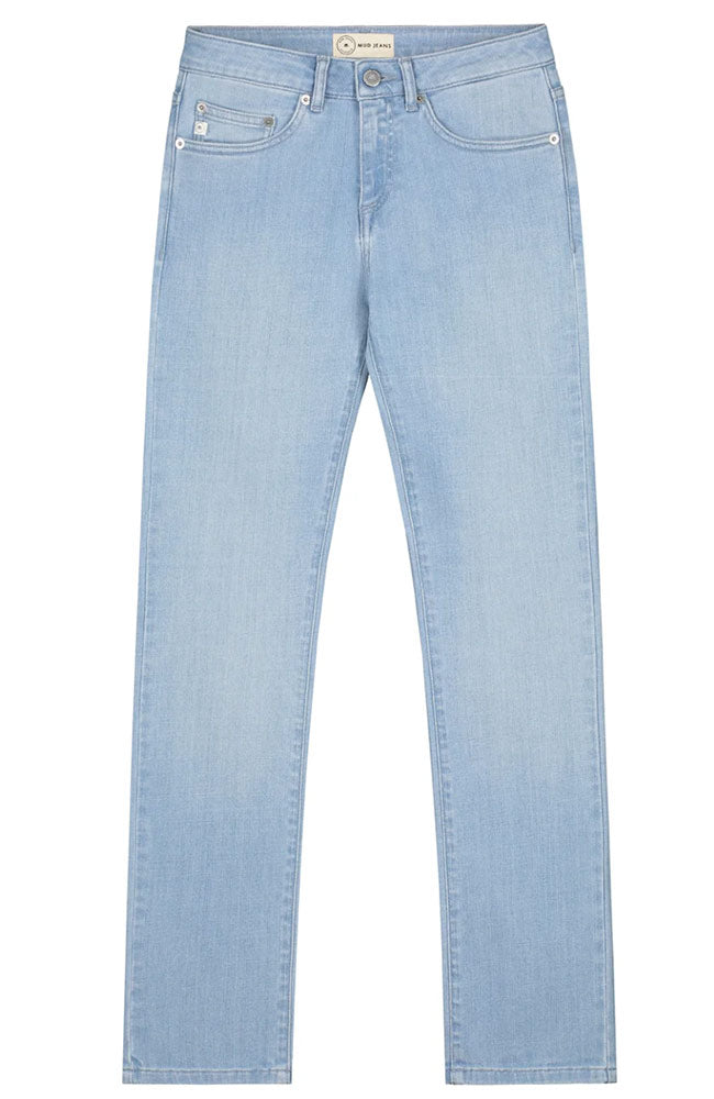 MUD jeans Faye Straight Sunny Stone blauwe spijkerbroek | Sophie Stone