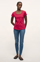 Lanius pink shirt korte mouw bio katoen | Sophie Stone