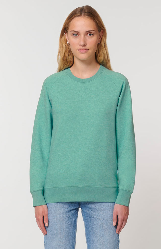 Sophie Stone Thomas sweater Mid heather green van bio katoen