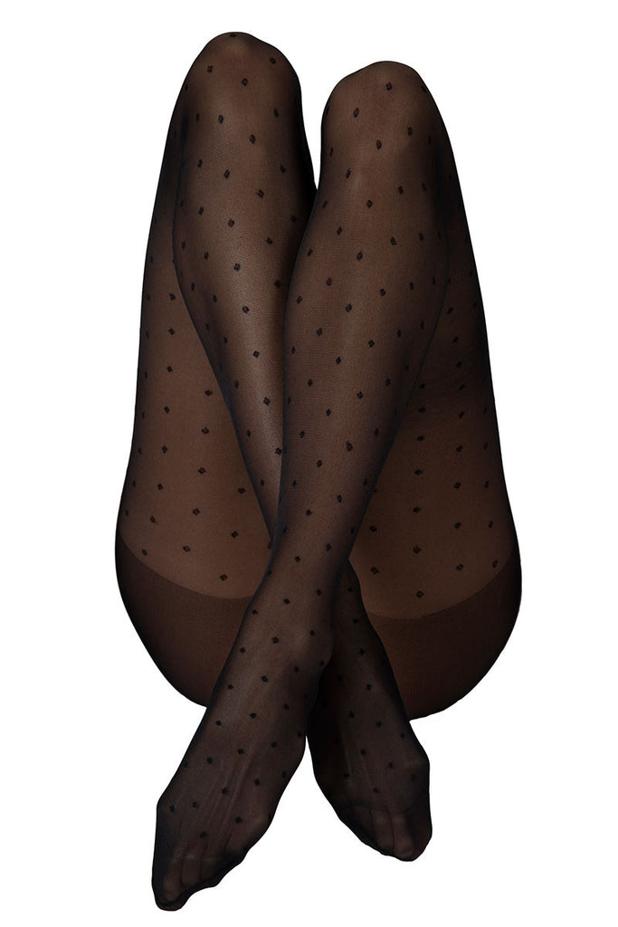 Swedish Stockings Doris dots panty zwart | Sophie Stone