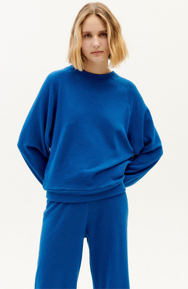 Fontana sweater blauw THINKING MU | Sophie Stone