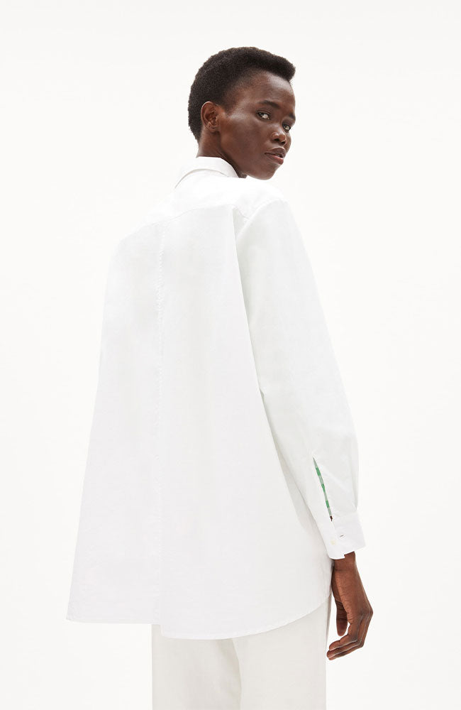 ARMEDANGELS Ealgaa blouse white bio katoen | Sophie Stone